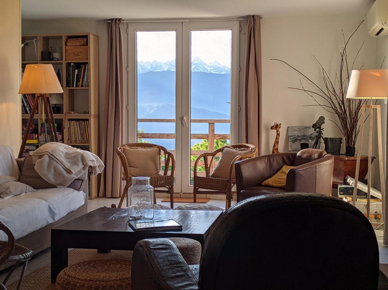 Maison Familiale En Montagne Avec Vue Merveilleuse Sur Le Massif De Belledonne Saint-Bernard  Buitenkant foto