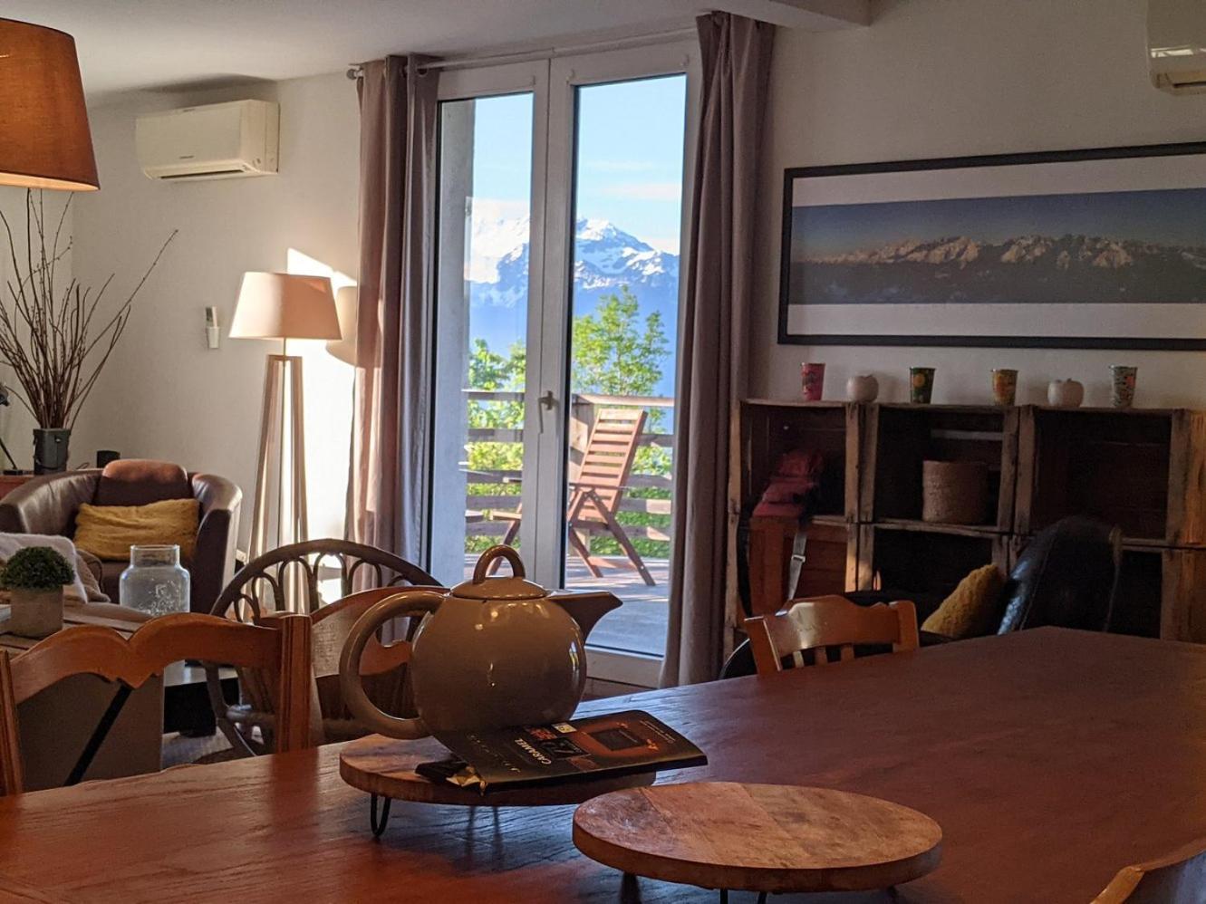 Maison Familiale En Montagne Avec Vue Merveilleuse Sur Le Massif De Belledonne Saint-Bernard  Buitenkant foto